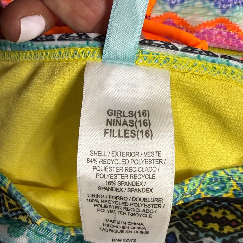 Colorful Patterned Kids Bikini - Picture 7 of 9